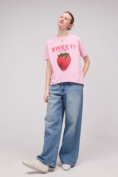 Addax Strawberry Printed T-Shirt P10397