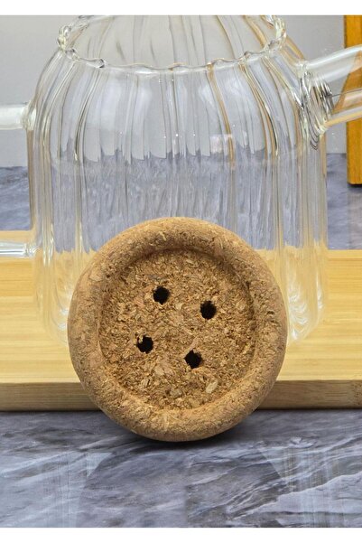 HomeTarz Ecolis Glass Oil Pot Set - Oil Pot Set with Cork Lid - 2X750 ml