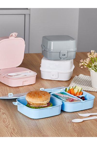 Eynel Lunch Box with Compartments, Children's Breakfast Storage Container, Student School Picnic Camping Food Storage Bag