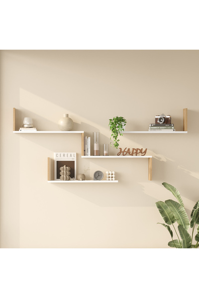 Yurudesign Shelf 28 Duvar Rafı Sepet-Beyaz WL28-SW
