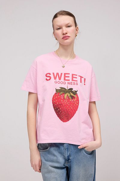 Addax Strawberry Printed T-Shirt P10397