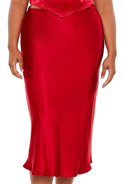 Forever 21 Plus Size Saten Etek