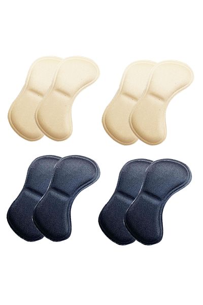 Choice 2black 2beige 4 Pairs Heel Insoles Pads Patch Pain Relief Anti-wear Cushion Feet Care Heel Protector