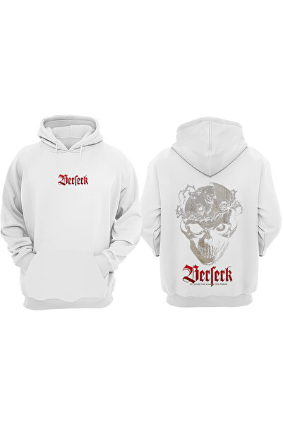 Anetos Bersek Skull Design Rucsac cu imprimeu Alb Swea tricou