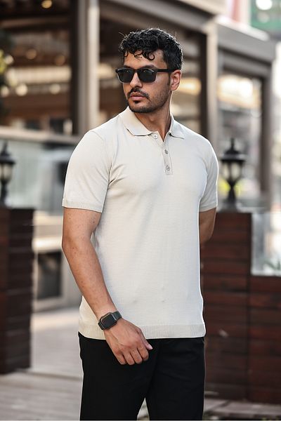 İDS COLLECTİON Men's Polo T-Shirt - Viscous, 3 Buttons, Flexible and Breathable Heritage