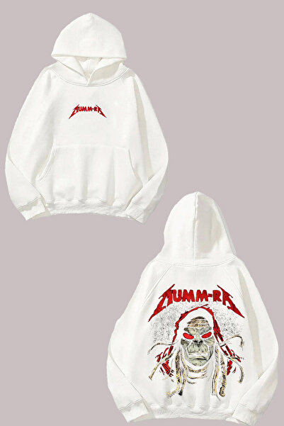 Anetos Мум Ра Дизайн Свитшърт с печат на гърба в бяло