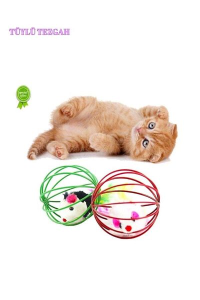 Tüylü Tezgah Cat Play Ball for Cats Hacıyatmaz Furry Toy Small Large Breed Pet Mouse Ball 1Pcs