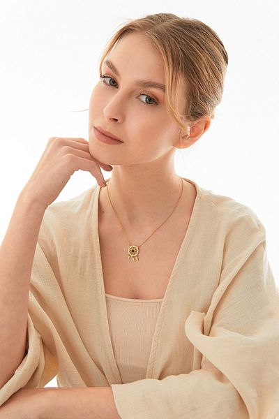 Fulla Moda Dream Catcher Steel Necklace