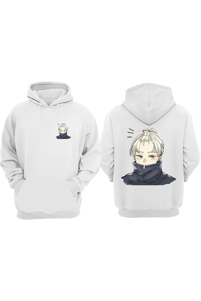 Anetos Λευκό φούτερ Inumaki Design Back με τύπωμα