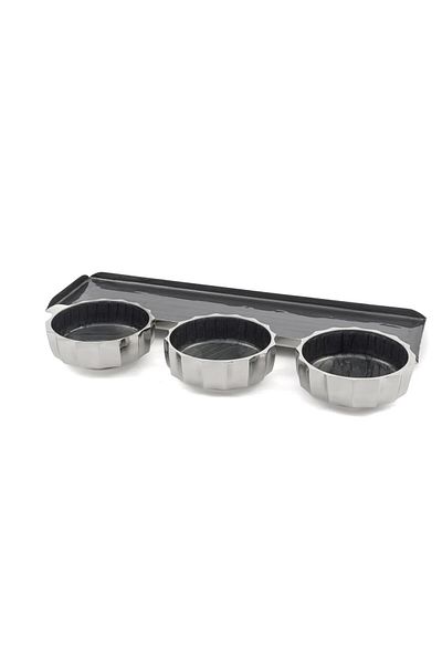 Mikasa Moor Riana Silver Gray 3-Piece Snack Bowl 38X11X5 cm