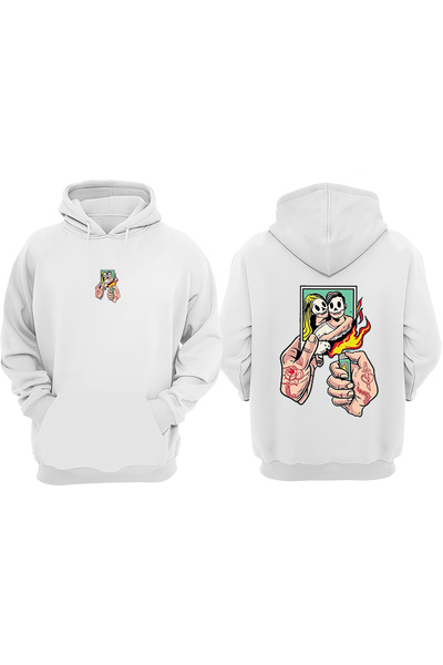 Anetos Не обичам дизайна на гърба на бялата блуза с печат