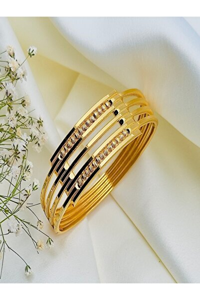 Adel Gold 14 Ayar Altın Kadın Ajda Kaburga Dorikalı dört kol Kelepçe-Bilezik-20,97 Gr