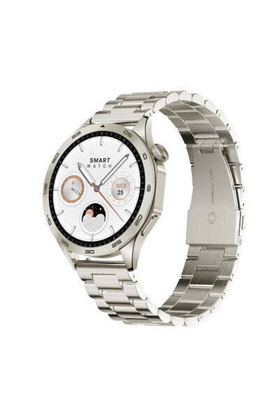 telux NEO Smart Calling Watch with 1.43” AMOLED Display & 2 Straps, Stainless Steel & Silicon Strap