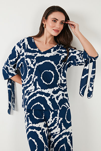 Lela Регулярний крій з візерунком, рукави з вилочним коміром, комплект верх-низ TAKIM 5865357