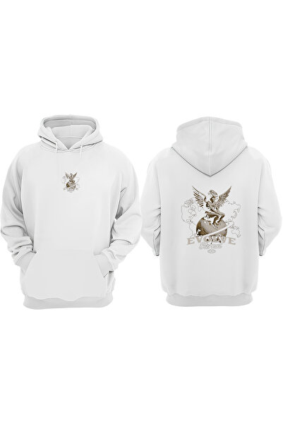 Anetos Λευκό φούτερ Evolve Design Backpack με τύπωμα