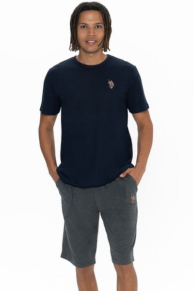 U.S. Polo Assn. Σετ ανδρικό μπλουζάκι με κοντό μανίκι και σορτς με λαιμόκοψη