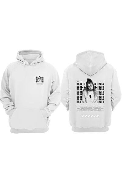 Anetos Billie Eilish Design Rucsac cu imprimeu Alb Swea tricou