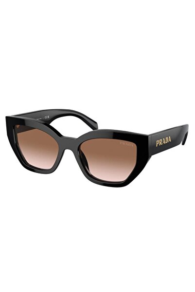 Prada A09 1AB-0A6 53-18 نظارة شمسية سوداء للنساء - إطار من الأسيتات وزجاج بني...