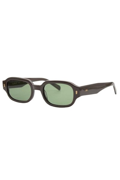 REDBERRY Vienna 5 51-21 Sunglasses for Women – Brown Acetate Rectangular Frame, Green Matte Glass, U