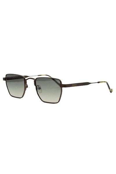 REDBERRY Odessa 4 49-24 Unisex Sunglasses – Brown Metal Frame, Green Gradient Glass, Uv400