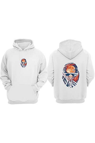 Anetos Halloween Screem Design Rucsac cu imprimeu Alb Swea tricou