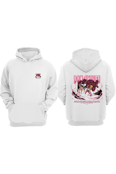 Anetos One Piece Donquixote Design Rucsac cu imprimeu Alb Swea tricou