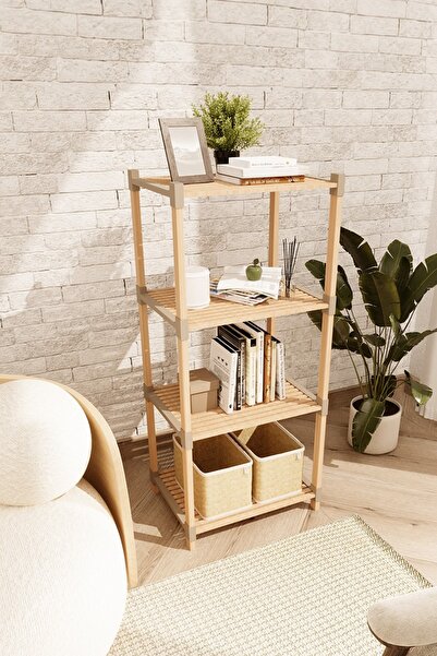 FixWood FIX-2015-4 Çok Amaçlı Modüler 4 Katlı Ahşap Raf