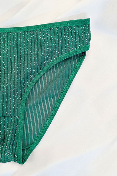 ifondi Σετ σουτιέν Emerald Green Glitter