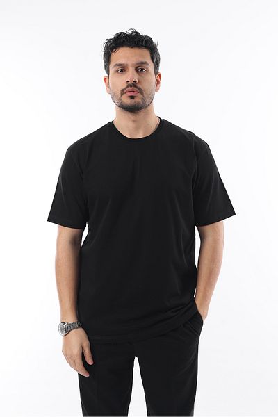 İDS COLLECTİON Men's Oversize Basic Heavy Weight T-Shirt - Compact Cotton, Crew Neck, Short Sleeve