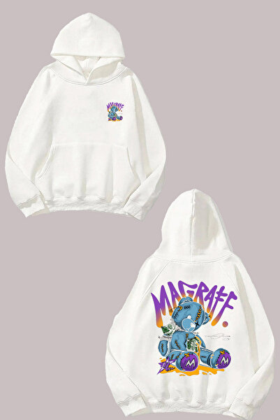 Anetos Magraff Bear Design Rucsac cu imprimeu Alb Swea tricou