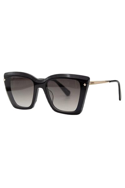 REDBERRY Modena 1 61-18 Sunglasses for Women – Black Acetate Frame, Smoked Gradient Glass, Uv400