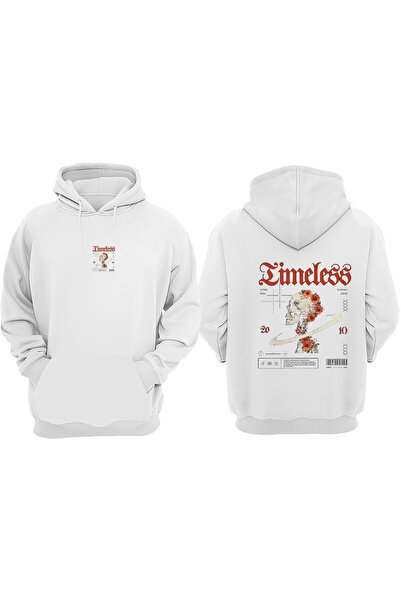 Anetos Λευκό φούτερ Eimeless Design Back με τύπωμα