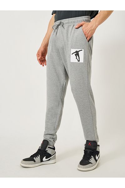 Styli Graphic Print Slim Fit Joggers with Elasticated Hem