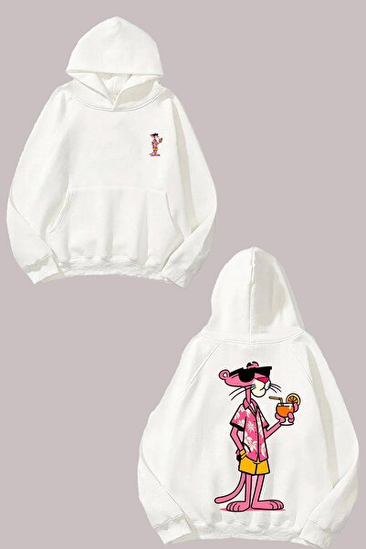 Anetos Pink Panter Design Rucsac cu imprimeu Alb Swea tricou