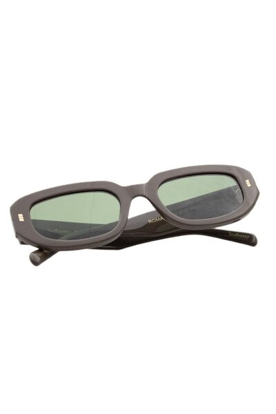 REDBERRY Roma 4 52-21 Women &Apos; S Sunglasses – Brown Acetate Frame, Green Matte Glass, Uv400