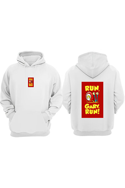 Anetos Λευκό φούτερ Run Gray Rın Design Backpack με τύπωμα