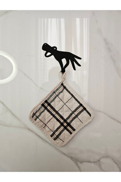 VELUX HOME Metal El Figürlü Havlu Askısı Mutfak Bezi Bornoz Kıyafet Askı Havluluk Askılık BOYUT: 14*6,5*2 CM