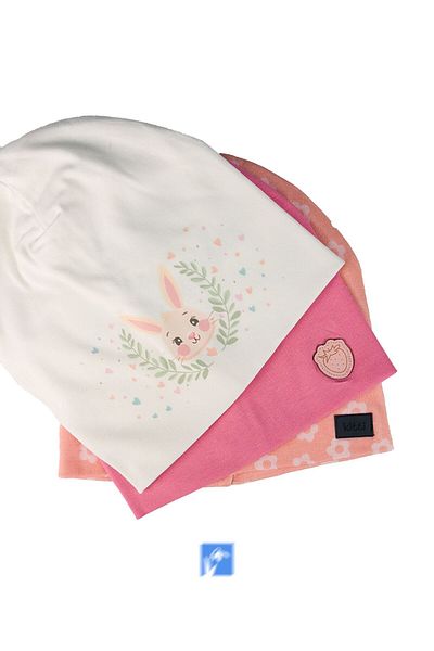 Kardelen Butik Denizli 100% Cotton Double Layer Girl's Combed Cotton Cap (1-4 Years)