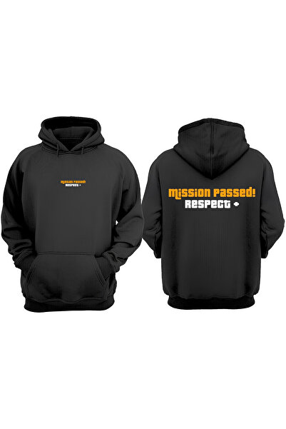 Anetos Mısson Passed Respect Дизайн Спинка з принтом Чорна толстовка