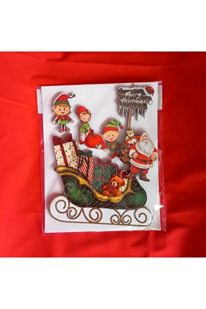 Hedea ملصق خشبي للعام الجديد - موديل 2