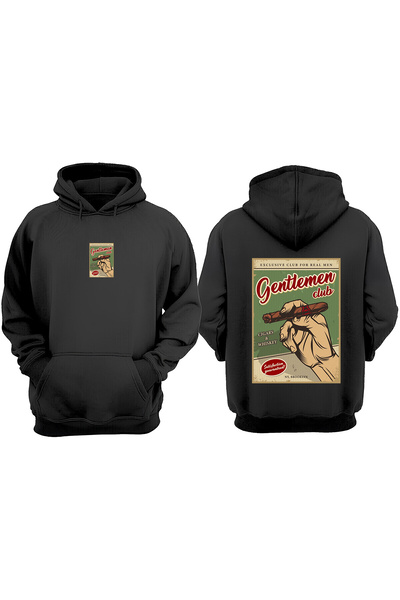 Anetos Gentlemen Clup Design Rucsac cu imprimeu Negru Swea tricou