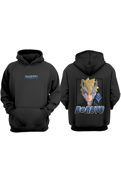 Anetos Naruto Baruto Uzumaki Design Rucsac cu imprimeu Negru Swea tricou