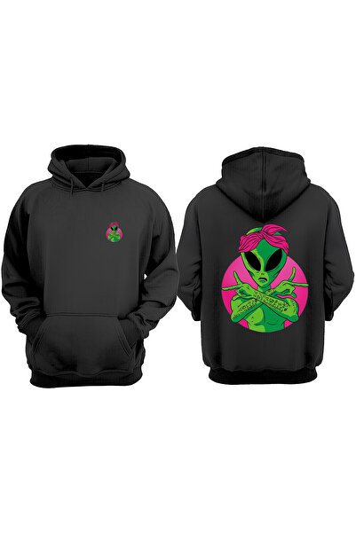 Anetos Alien Gang Design Rucsac cu imprimeu Negru Swea tricou