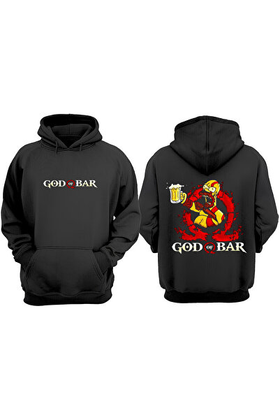 Anetos Gof Of Bar Design Spate cu imprimeu Negru Swea tricou