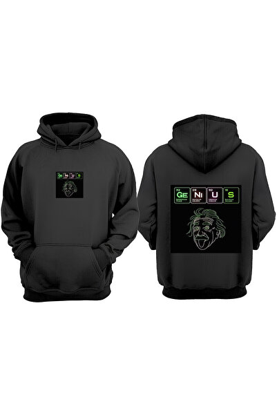 Anetos Μαύρο φούτερ Genius Design Back με τύπωμα