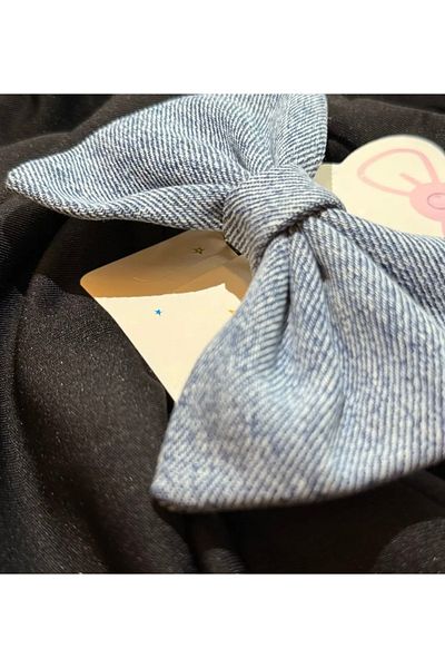 Merve Denim Bow Buckle