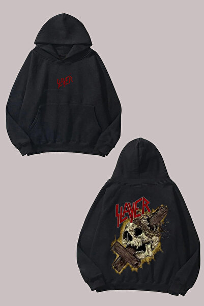 Anetos Slayer Head Design Rucsac cu imprimeu Negru Swea tricou