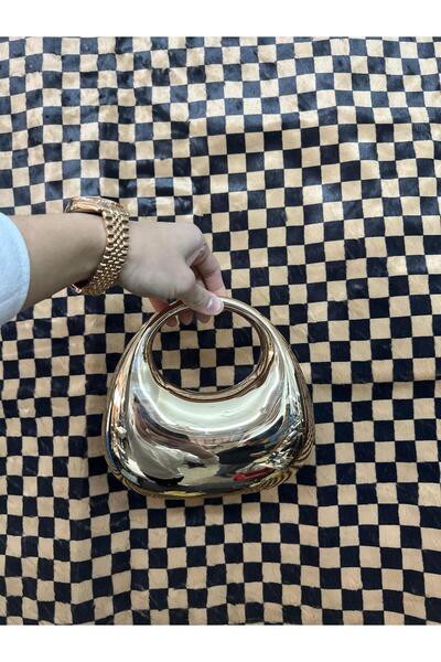 mp michael polo Şık akrilik ay şeklinde abiye çanta