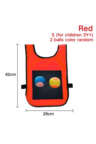 Choice S Red New Outdoor Sports Game Props Sticky Ball Vest Throwing Toy Throwing Target Game With Ball Wai