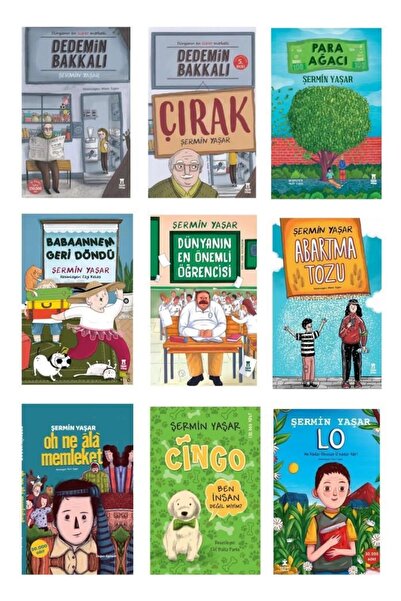 Taze Kitap Şermin Yaşar Seti 9 Kitap (Abartma Tozu # Dedemin Bakkalı ^# Çırak # Dünyanın En Önemli Öğrencisi#..